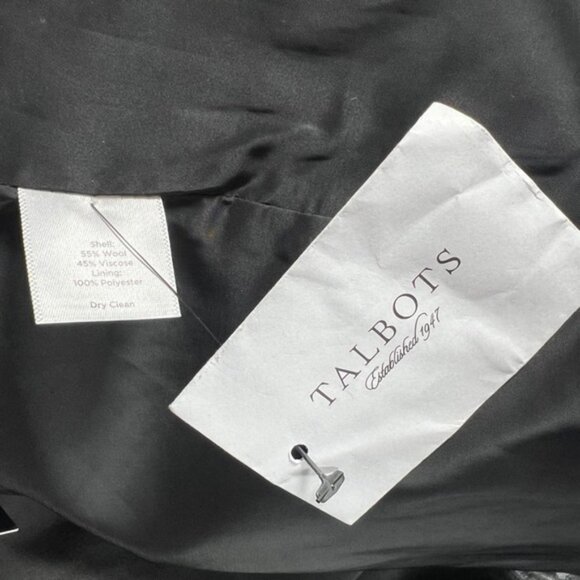 NWT TALBOTS WOOL Blend Paisley Wrap Pencil Lined Knee Length Skirt Size 4 - Picture 15 of 15